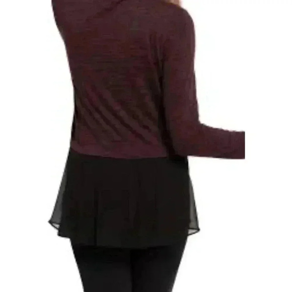 Nic + Zoe Mixed Media V-Neck Party In The Back Sweater Small NEW 1012 - Picture 3 of 7